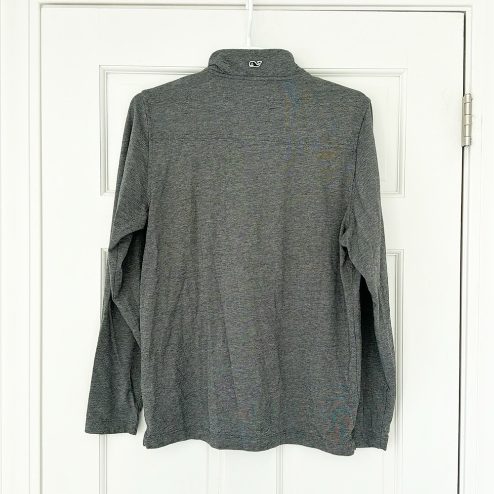VINEYARD VINES Edgartown pullover size kids XL (18) grey lightweight 1/4 zip - Picture 3 of 5